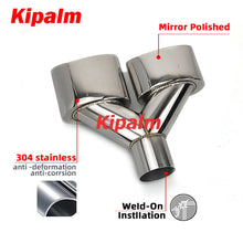 Load image into Gallery viewer, 1 Pair Dual Y-Type Oval Exhaust Tip for Benz W204 C-class Modification Muffler Pipe