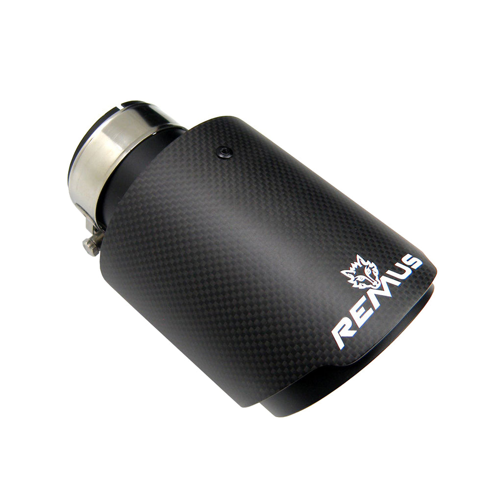 1pcs Carbon Fiber Remus Car Remus Wolf Exhaust Pipe Muffler Black Stainless Steel Tips For Golf Ford VW