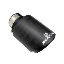 Load image into Gallery viewer, 1pcs Carbon Fiber Remus Car Remus Wolf Exhaust Pipe Muffler Black Stainless Steel Tips For Golf Ford VW