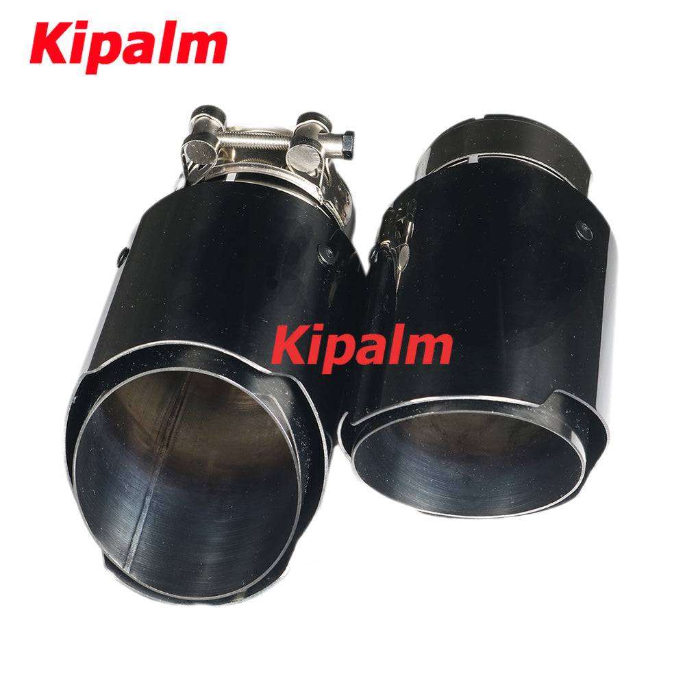1PC Universal Titanium Black 304 Stainless Steel Car Muffler Tip Exhaust Pipe