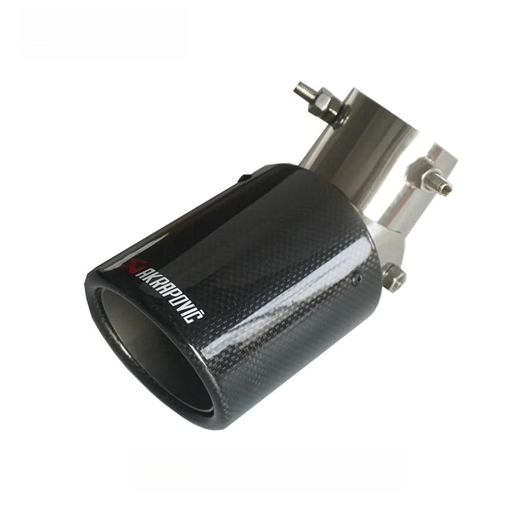 Angle Adjustable Akrapovic Tips Exhaust Pipe Curly Edge Muffler for Kicks Sentra Teana Mazda Civic HRV CRV Vezel RAV4