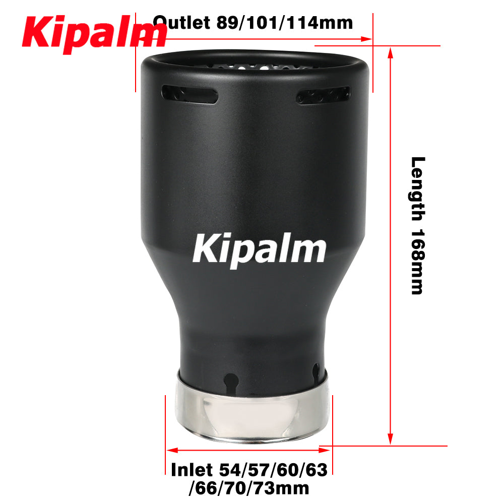 1PC Matte Black 304 Stainless Steel Mesh Inner Pipe Car Muffler Tip Double Layers Exhaust Pipe