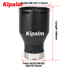Load image into Gallery viewer, 1PC Matte Black 304 Stainless Steel Mesh Inner Pipe Car Muffler Tip Double Layers Exhaust Pipe