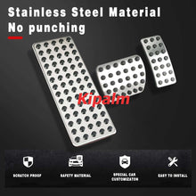 Load image into Gallery viewer, 3pcs Stainless Steel Car Foot Rest Pedal Pads Cover with Rest Pedals Gas Brake Rest Pedal for Mecerdes Benz GLA CLA A B Class LHD