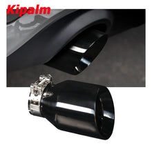 Load image into Gallery viewer, 1PC Double Wall End Shape Universal Titanium Black 304 Stainless Steel Car Muffler Tip Exhaust Pipe