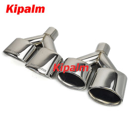 1 Pair Dual Y-Type Oval Exhaust Tip for Benz W204 C-class Modification Muffler Pipe