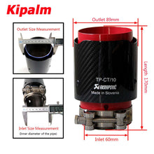 Load image into Gallery viewer, Universal Gloss Carbon Fiber Red Inner Exhaust Pipe Muffler Tips Tailpipe Ends with AK logo