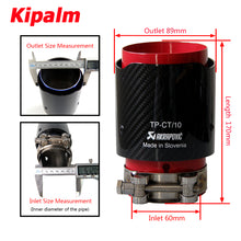 Load image into Gallery viewer, Universal Gloss Carbon Fiber Red Inner Exhaust Pipe Muffler Tips Tailpipe Ends with AK logo