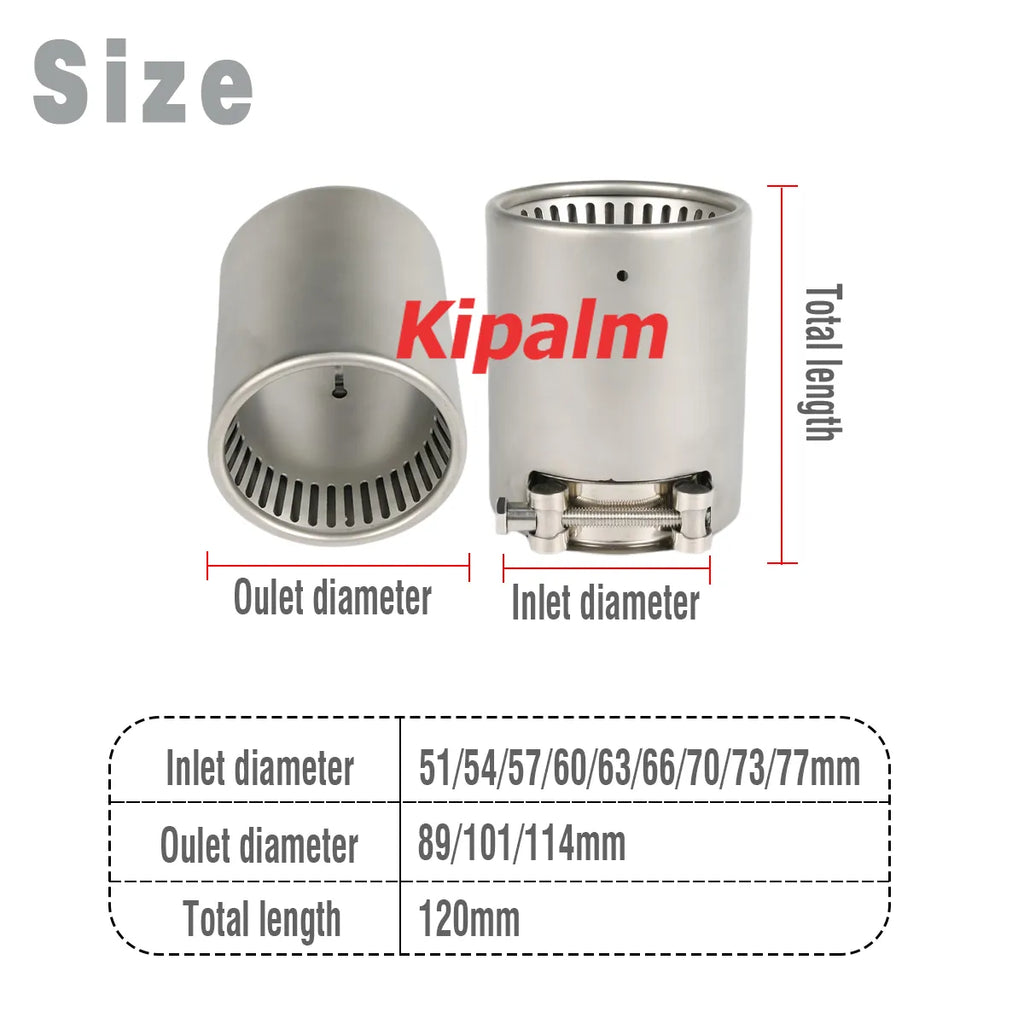 Curly Edge Stainless Steel Exhaust Tip
