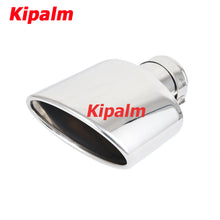 Load image into Gallery viewer, 1pc Oval Outlet Chrome Exhaust Tips Muffler Stainless Steel Pipe