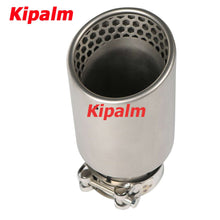 Load image into Gallery viewer, 1PC Curly Edge Honeycomb Holes 304 Stainless Steel Car Muffler Tip Exhaust Pipe System for VW Golf 6 Golf 7 Golf R GTI Tiguan Muffler Cutter