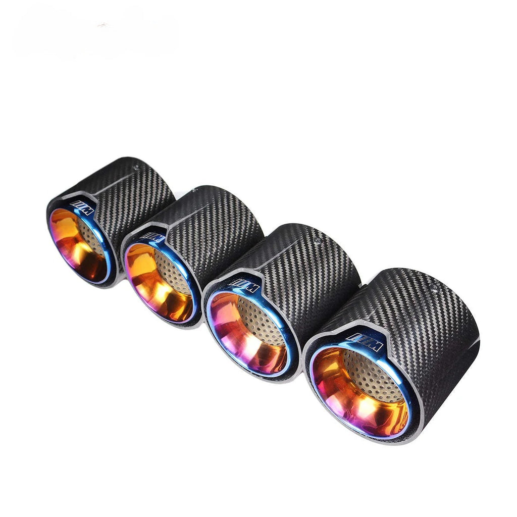 4PCS Blue BMW M3 M4 G80 G82 G83 M Performance Style Carbon Fibre Exhaust Tips Muffler Pipe