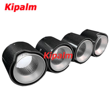 Load image into Gallery viewer, 4 PCS Carbon Fiber M Performance Exhaust Pipe Muffler Tip Stainless Steel Fits for BMW M3 G80 M4 G82 G87