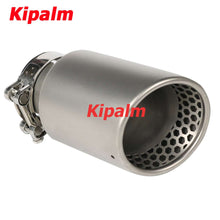 Load image into Gallery viewer, 1PC Curly Edge Honeycomb Holes 304 Stainless Steel Car Muffler Tip Exhaust Pipe System for VW Golf 6 Golf 7 Golf R GTI Tiguan Muffler Cutter