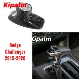 Real Carbon Fiber Car Gear Shift Cover Trim For Dodge Challenger Accessories 2015-2020