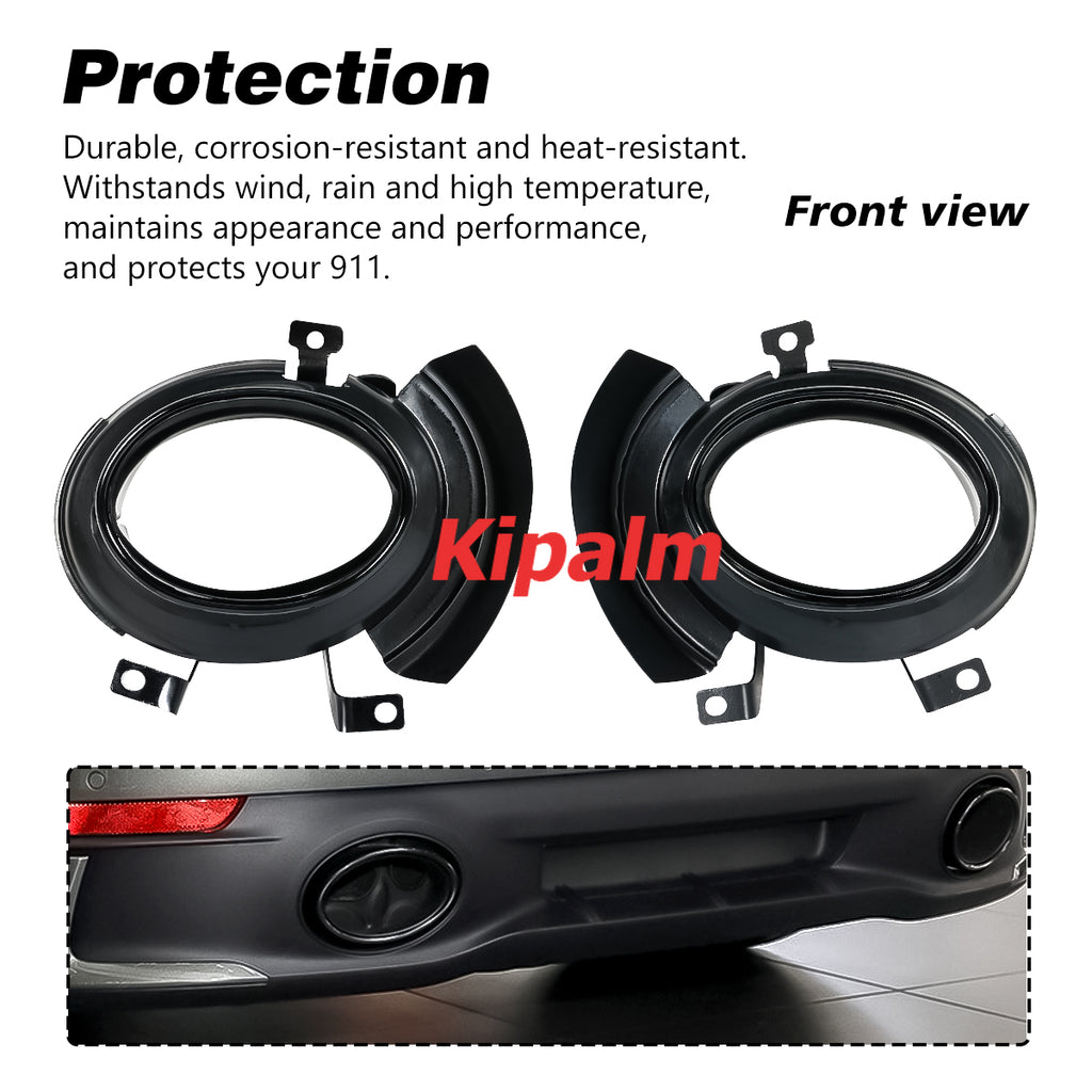 1pair OEM Titanium Black Stainless Steel Exhaust Tip for Porsche 911 Carrera 2019-2024 Car Accessories