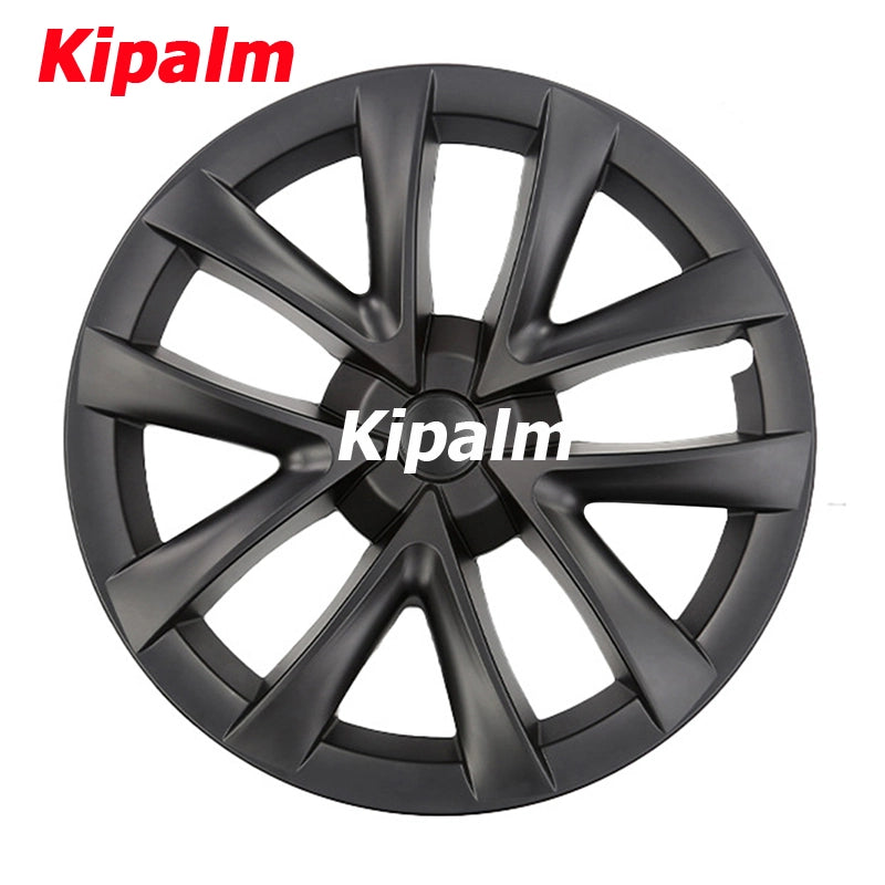 WHC3002 18inch Tesla 4PCS Matte Black Wheel Covers Hub Cap Hubcaps No Logo for Model 3