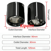 Load image into Gallery viewer, 2 PCS Slip-on Black Stainless Steel Exhaust Pipe Chrome OEM Muffler Tip Fits for BMW Z4 G29 2019-2024