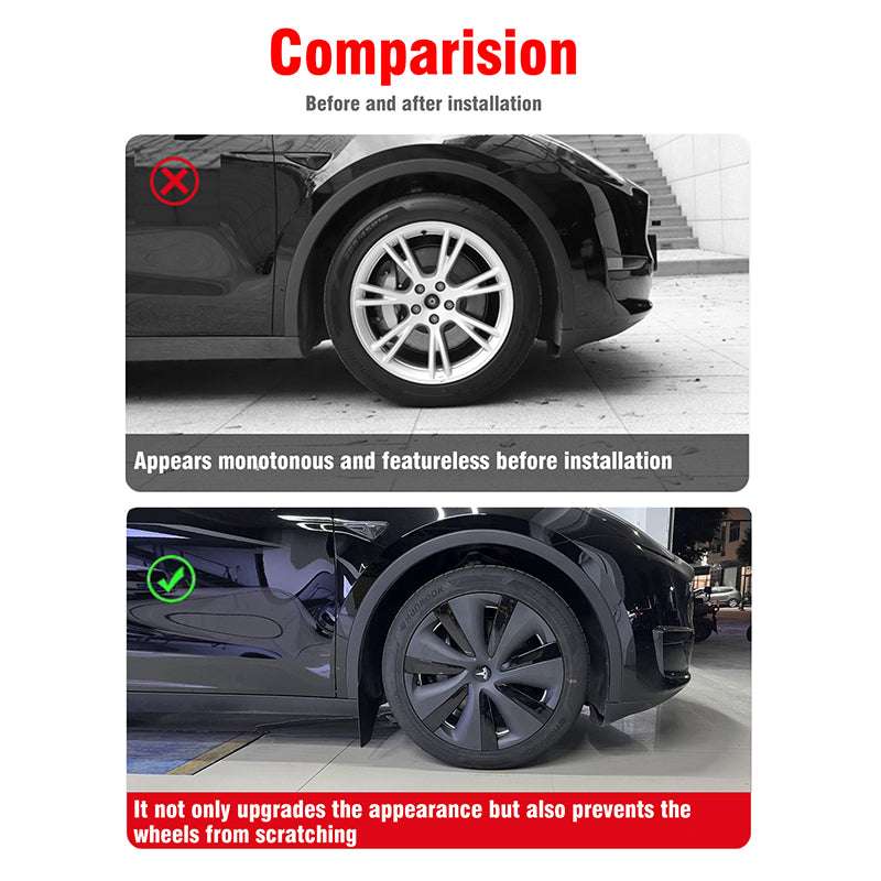 Replacement Tesla 19'' Wheel Covers Rim Cap Without Logo for Model Y Parts Hubcaps