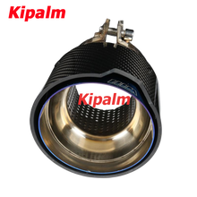 Load image into Gallery viewer, 4PCS BMW X3M F97 X4M F98 X5M F95 X6M F96 Carbon Fiber Blue Stainless Steel Exhaust Pipe Muffler Tip