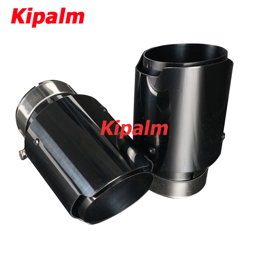 1PC Universal Titanium Black 304 Stainless Steel Car Muffler Tip Exhaust Pipe