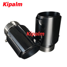 Load image into Gallery viewer, 1PC Universal Titanium Black 304 Stainless Steel Car Muffler Tip Exhaust Pipe