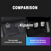 Load image into Gallery viewer, 4pcs Stainless Steel Car Foot Rest Pedal Pads Cover with Rest Pedals Gas Brake Rest Pedal for Mecerdes Benz C E S class LHD