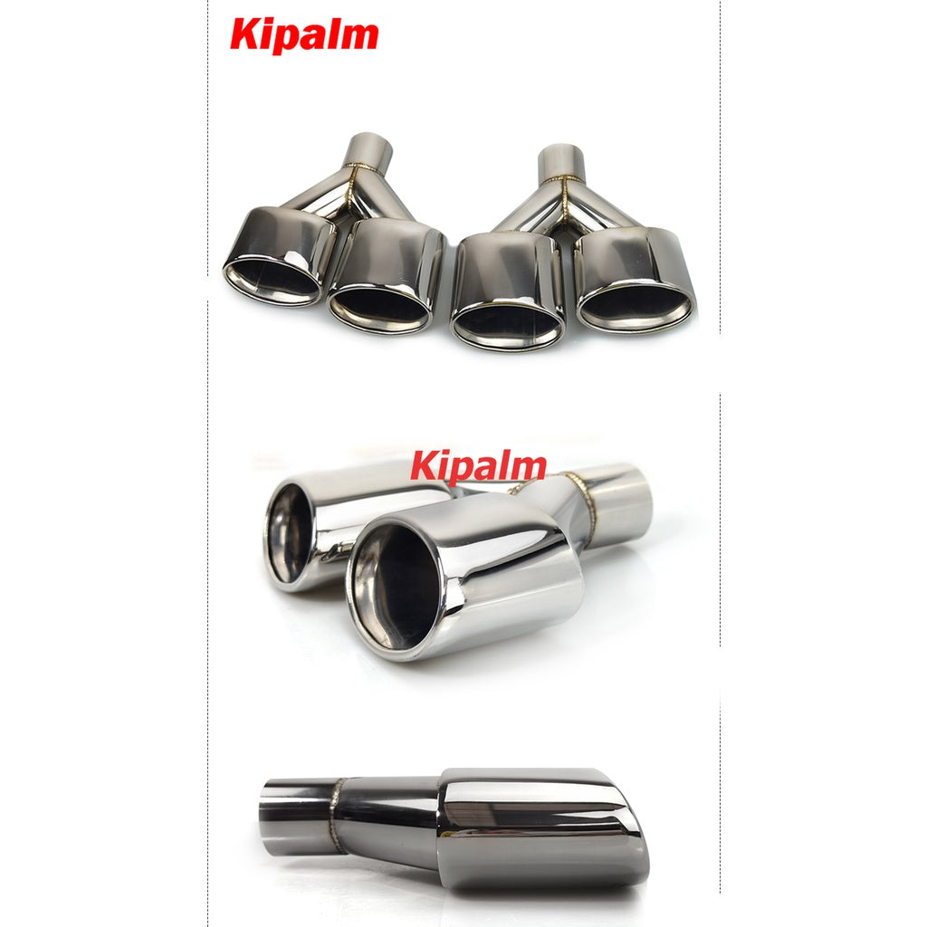 1 Pair Dual Y-Type Oval Exhaust Tip for Benz W204 C-class Modification Muffler Pipe
