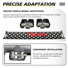 Load image into Gallery viewer, 1 Pair OEM Square Round Outlet Satinless Steel Exhaust Pipe for Land Rover Defender 90 110 2020-2024 with Guard Plate