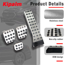 Load image into Gallery viewer, 4pcs Stainless Steel Car Foot Rest Pedal Pads Cover with Rest Pedals Gas Brake Rest Pedal for Mecerdes Benz C E S class LHD