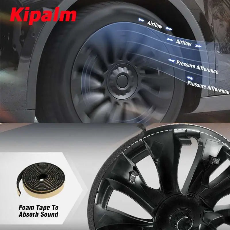 WHC3003 4PCS Tesla Model 3 18inch Wheel Covers Hub Cap Without Logo Hubcaps in Stock