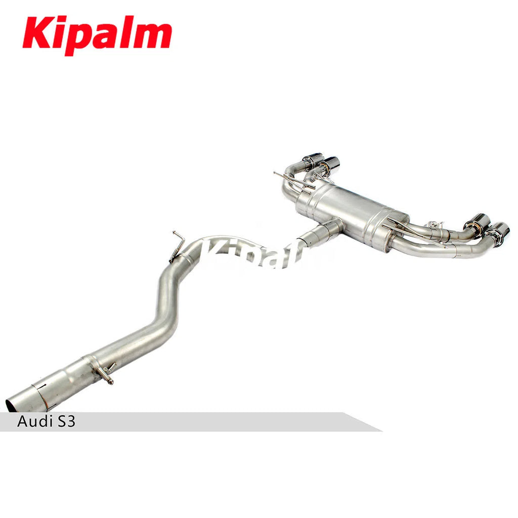 304 Stainless Steel Full Exhaust System Performance Cat-back Fit for Audi S3 2.0T 2014 2015 2016 2017 2018