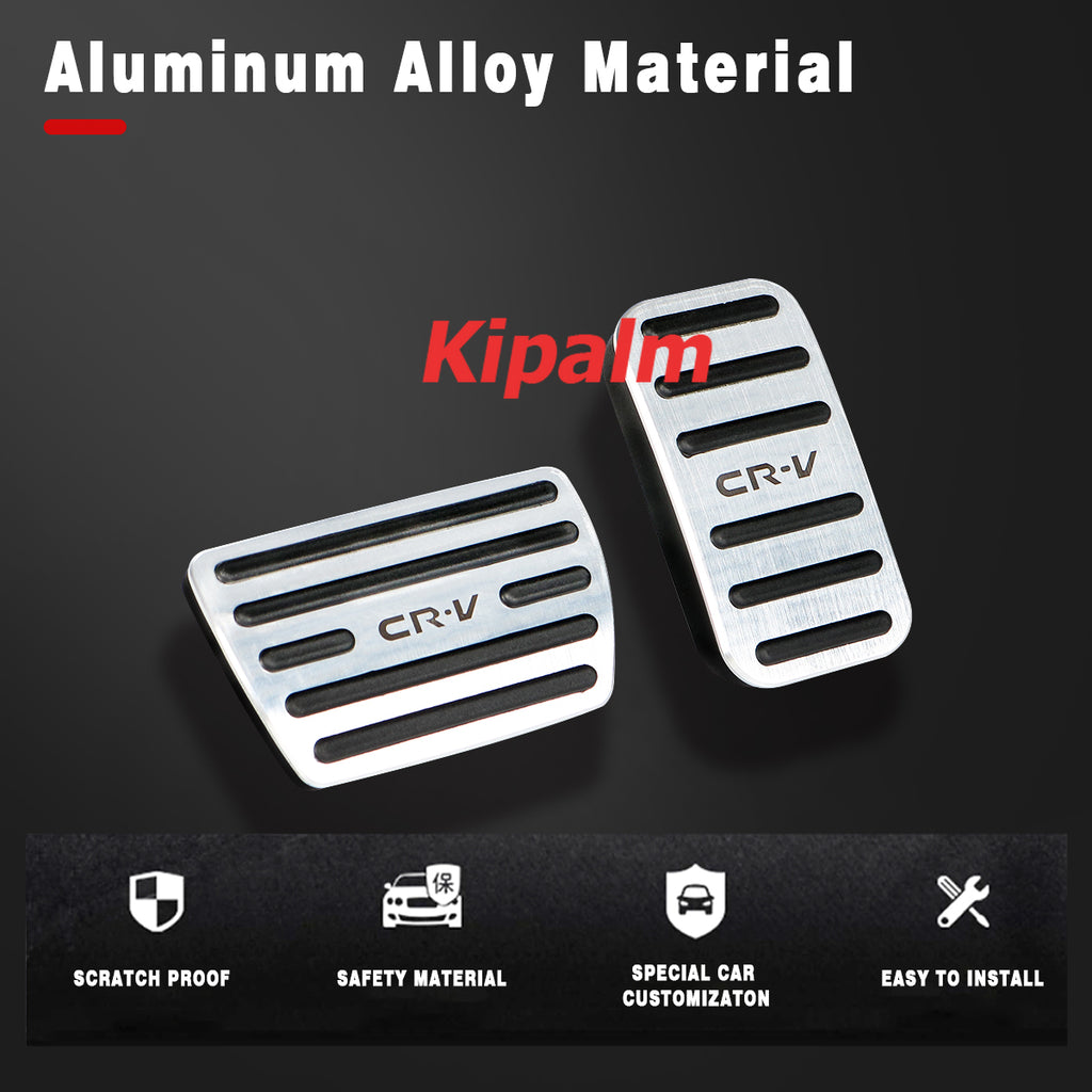 No Drill Gas Brake Pedal for Honda CRV Discovery Sport Auto Aluminum Gas Accelerator Pedal and Brake Pedal with Logo