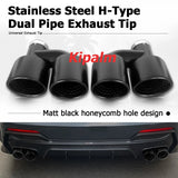 Matte Black Stainless Steel Exhaust Tail Tips for VW Golf