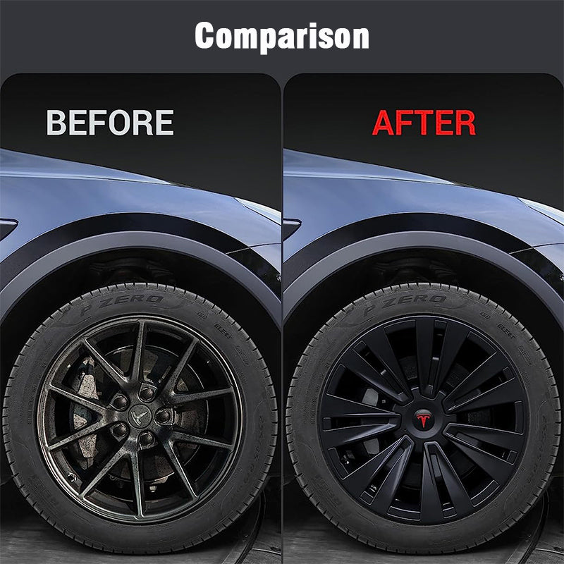 WHCY003 New Brand Style ABS Tesla Model Y Wheel Protection Cover Hubcap Replacement Parts (4pcs/set)