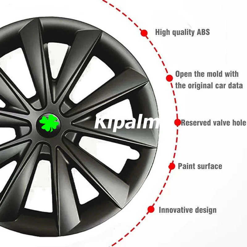 WHC3001 4PCS 18inch Tesla Model 3 ABS Hub Cap Wheel Covers Hubcaps No Logo