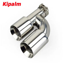 Load image into Gallery viewer, 1PC Universal Dual H Shape Welding Style Stainless Steel Exhaust Muffler End Tail Pipe for BMW VW Ford Rear Tip