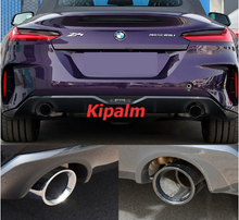 Load image into Gallery viewer, 2 PCS Slip-on Black Stainless Steel Exhaust Pipe Chrome OEM Muffler Tip Fits for BMW Z4 G29 2019-2024