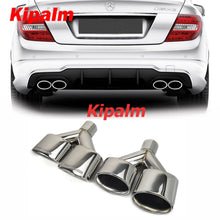 Load image into Gallery viewer, 1 Pair Dual Y-Type Oval Exhaust Tip for Benz W204 C-class Modification Muffler Pipe