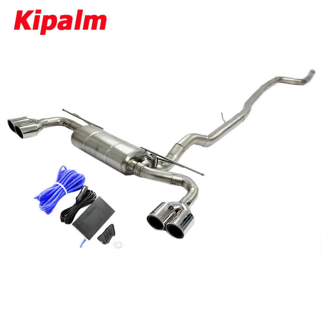 Dual M Performance BMW 5 Series G38 B48 2018 2019 2020 2.0T/3.0T with Valve Muffler Chrome Cat-back