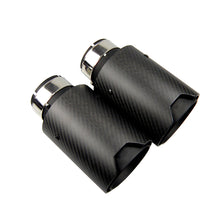 Load image into Gallery viewer, 1pcs Universal M LOGO Carbon Fiber Exhaust tips For BMW Performance exhaust pipe Exhaust tips Glossy