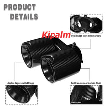 Load image into Gallery viewer, 1 Pair Quad Carbon Fiber Black Exhaust Pipe for BMW X5 X6 G05 G06 2020+ Rear Muffler Tip