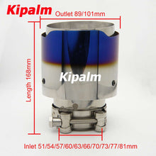 Load image into Gallery viewer, 1pc Universal Burnt Blue Stainless Steel Exhaust Tip End Pipe with No Logo