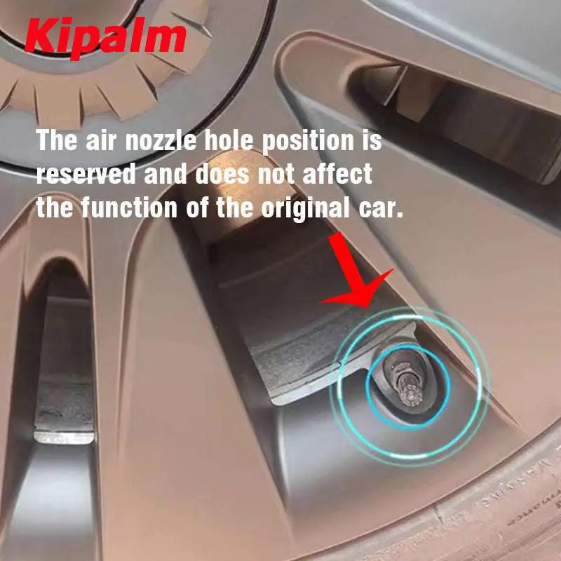 WHC3004 4PCS Tesla Model 3 Universal 18inch Sport Wheel Cover Rim Cap Without Logo Matte Black Hubcaps