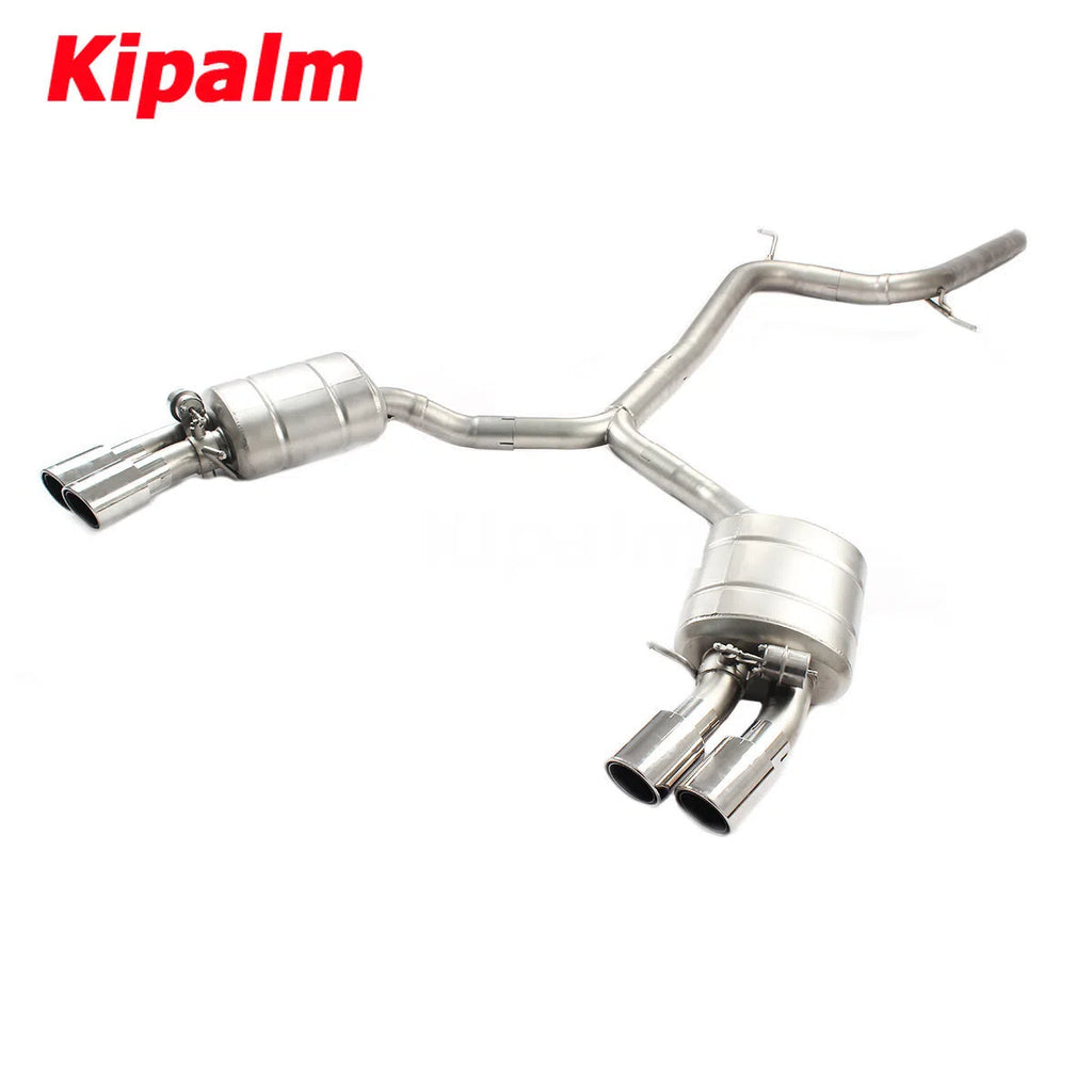 304 Stainless Steel Full Exhaust System Cat-back Fit for Audi A4L B9 2.0T 2017-2021 Forerunner