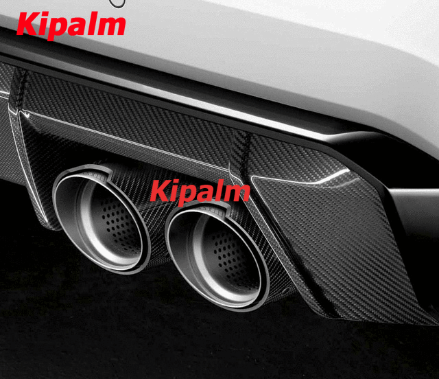 4 PCS Carbon Fiber M Performance Exhaust Pipe Muffler Tip Stainless Steel Fits for BMW M3 G80 M4 G82 G87