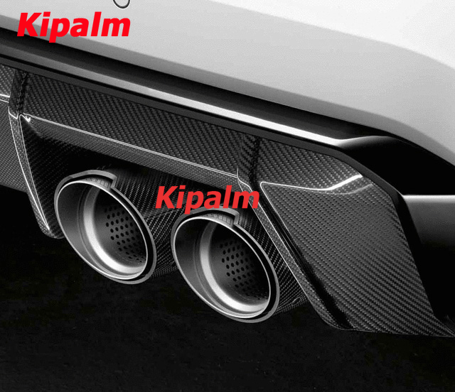 4 PCS Carbon Fiber M Performance Exhaust Pipe Muffler Tip Stainless Steel Fits for BMW M3 G80 M4 G82 G87