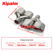 Load image into Gallery viewer, 1 Pair Dual Y-Type Oval Exhaust Tip for Benz W204 C-class Modification Muffler Pipe