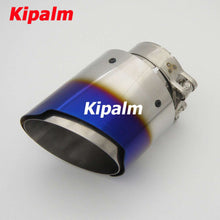 Load image into Gallery viewer, 1pc Universal Burnt Blue Stainless Steel Exhaust Tip End Pipe with No Logo