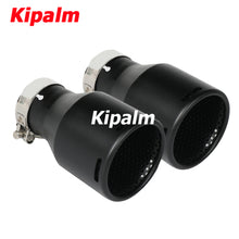 Load image into Gallery viewer, 1PC Matte Black 304 Stainless Steel Mesh Inner Pipe Car Muffler Tip Double Layers Exhaust Pipe